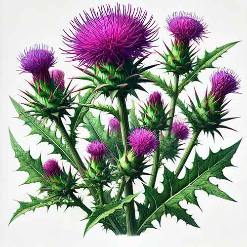 Mariatistel (Milk Thistle) – Ört med kraftfulla avgiftande och leverstödjande egenskaper.